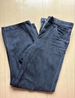UNIQLO ユニクロ　バギーカーブジーンズ　25 ダークグレー