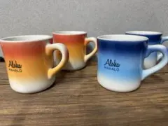 Aloha MAHALO グラデーションマグカップ 4個セット