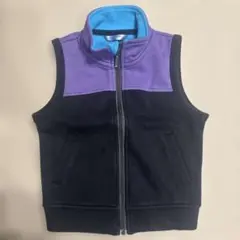 ユニクロ110サイズ フリースジャケット フリースベスト黒・紫・青