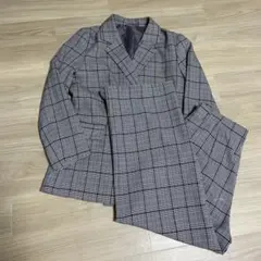 GU チェック柄 ダブルブレストジャケット セットアップ