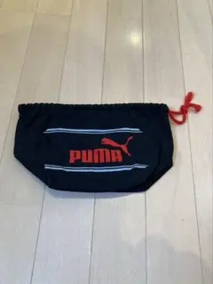 PUMA プーマ　弁当袋　弁当箱袋　巾着　黒　赤のサムネイル