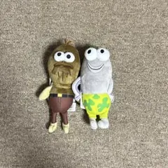 スポンジ・ボブ ビキニタウンの住人 ミニぬいぐるみ　ぬいぐるみマスコット　2点
