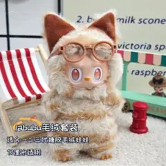 【残5点】LABUBU 着せかえ 17cm ラブブ 服 ぬい服 ぬいぐるみ 猫