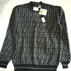 未使用保管品 FENDI フェンディ ウール混 ズッカ ニット セーター 48