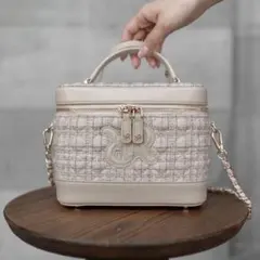 RANDA 2WAY モノグラムロゴキルティングバニティバッグ　ミックス