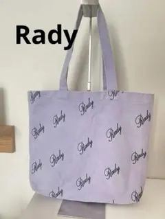 【Rady】大きめサイズ　ロゴロゴ　トートバッグ ラベンダー