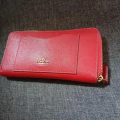 ドット様専用】COACH コーチ 長財布 オレンジ アコーディオンジップ