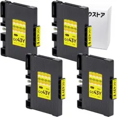 リコー RICOH GC43Y Mサイズ イエロー4個 顔料 互換インクのサムネイル