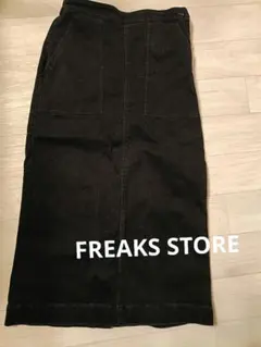 FREAKS STOREフリークスストア 黒 タイトロングスカート デニム風