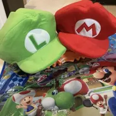 マリオ・ルイージ キャップと手袋セット