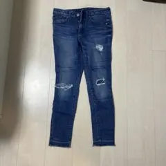 GU スキニーデニム ダメージ加工 Sサイズ