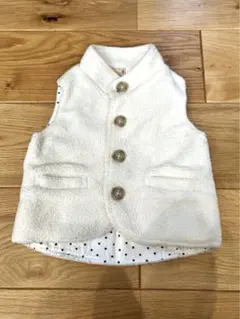 petit main プティマイン ボア ベスト 80 女の子 男の子