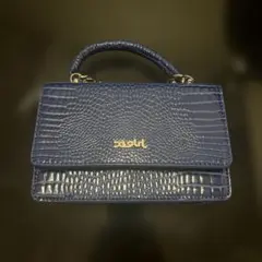 [X-girl] フェイククロコ2ウェイミニバッグ