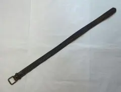 VINTAGE 黒いレザーベルト 編み込みデザイン from USA