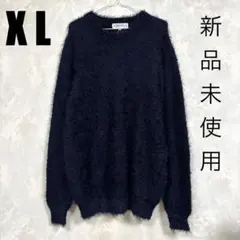 【新品未使用】ブルーポート BLUE PORT フェザーニット ネイビー 秋 冬