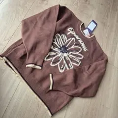 terawear emu 花柄刺繍 長袖セーター Lサイズ