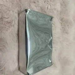 YSL シルバー フラットポーチ