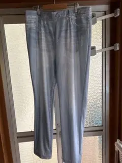 ライトブルー スリムフィットパンツ LL