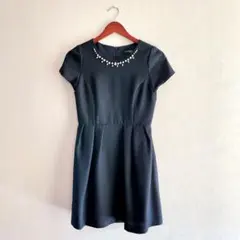 【美品】ユニバーバルミューズ ワンピース、フォーマルワンピ、ネイビー