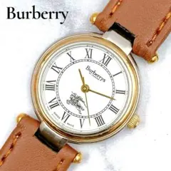 稼動品✨Burberry レディース腕時計 3針 ホワイト 新品ベルト 旧ロゴのサムネイル