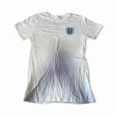 イングランドエンブレム付きホワイトTシャツ M