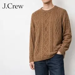 【XXL超】J.CREW ケーブルニット ウールセーター US規格L(XL相当)