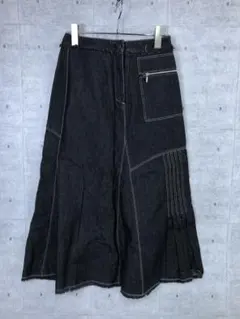 Y2K 古着 ステッチデザイン フリンジトリム カーゴ デニムスカート
