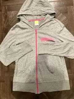 adidas フード付き　フルジップ　パーカー グレー　L