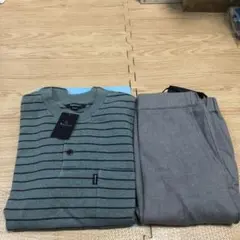 本日限定値下未使用Aquascutum裏起毛パーカー+9部パンツセットM