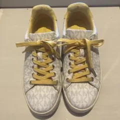 ホワイト/イエロー キャンバススニーカー
