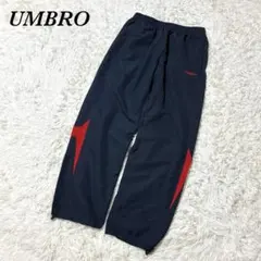 アンブロ トレーニングパンツ L 紺×赤 シャカシャカ 裾ドローコード スポーツのサムネイル