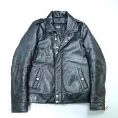 9348 フリーダム FREEDOM レザー 中綿ライダースジャケット L
