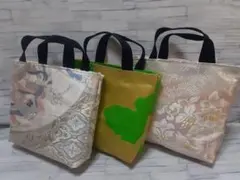 ハンドメイド帯リメイクバックトートバッグ3点No.129