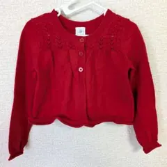BabyGAP　薄手　カーディガン　赤　90　レトロ　春