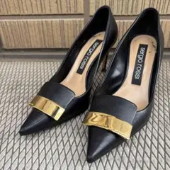 sergio rossi 黒 ポインテッドトゥパンプス