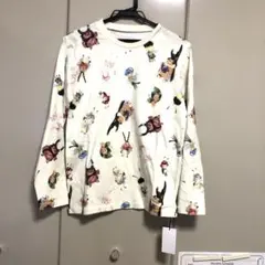 今日だけ価格。新品。アイボリーに可愛いイラスト入り綿100%カットソー