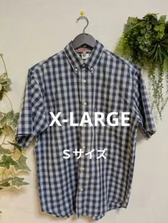 X-LARGE 半袖チェックシャツ Sサイズ