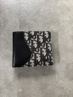 Dior 二つ折りカードケース ブラック/ホワイト