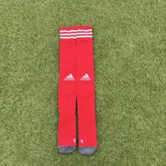 adidas レッド サッカーソックス M