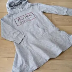 130cm X-girl フード付きワンピース