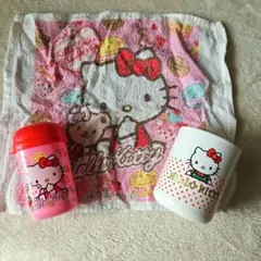 ハローキティ おしぼり コップ セット