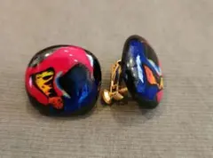 抽象模様 イヤリング ゴールド