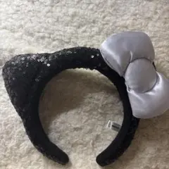 USJ リボン付きビーズカチューシャ ブラックキティ