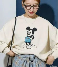 美品　フリークスストア　ディズニー　ミッキーマウス　スウェット　アイボリー