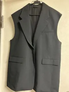 美品　GU オーバーサイズテーラードベスト　ブラック　ジレ　XL黒