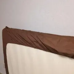 ブラウン マットレスカバー ポリエステル製