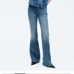 h&m ハイウエストフレアデニム サイズ40