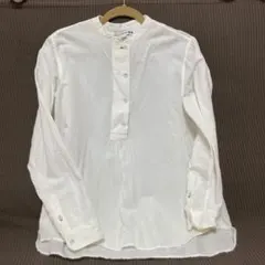 ユニクロ イネス コットンリネン スタンドカラーシャツ長袖+ L