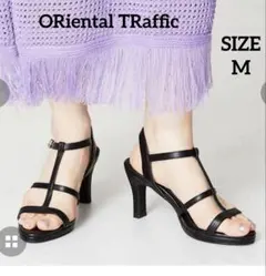 【新品・未使用】【ORiental TRaffic 】ストラップサンダル 黒　Mのサムネイル
