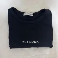 TINA:JOJUN ロゴ 半袖 Tシャツ ブラック
